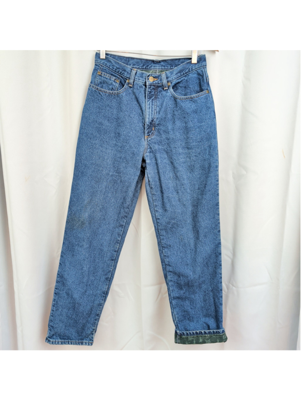 LL Bean Double L Relaxed Fit Flannel Lined Jeans